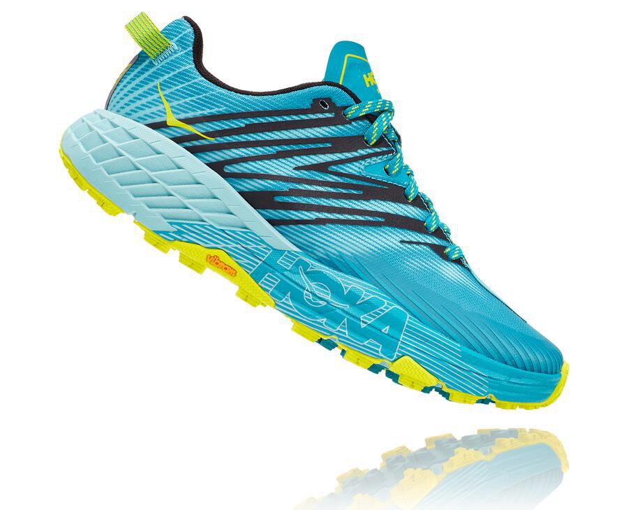 Zapatillas Trail Hoka One One Mujer - Speedgoat 4 - Turquesa - QXD496570